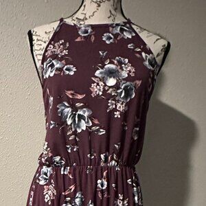 Floral Maxi Halter Dress